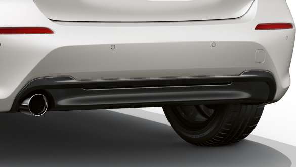 Endrohrblende. Endrohrblende des BMW 1er Modells Sport.