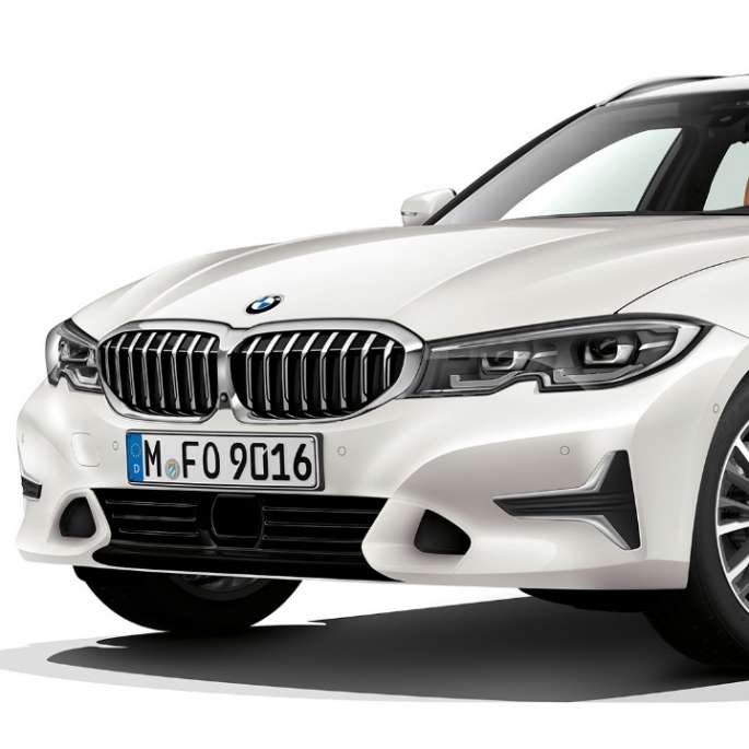 Modell Luxury Dreiviertel-Frontaufnahme BMW 3er Touring, Modell Luxury Dreiviertel-Frontaufnahme