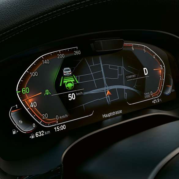 Informationsdisplay BMW 5er Touring G31 Informationsdisplay BMW 5er Touring G31 Facelift 2020 Sophistograu Nahaufnahme Interieur