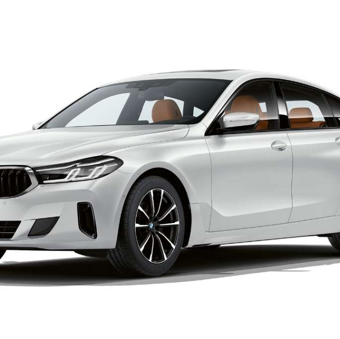 BMW 6er Gran Turismo Basisausstattung G32 2020 BMW 6er Gran Turismo G32 620d 2020 Basisausstattung Mineralweiß metallic Dreiviertel-Frontansicht