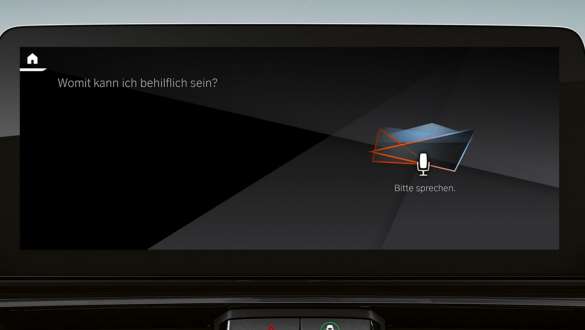 BMW Intelligent Personal Assistant BMW 8er Coupé G15 LCI Facelift BMW Intelligent Personal Assistant BMW 8er Coupé G15 LCI Facelift Control Display Nahaufnahme