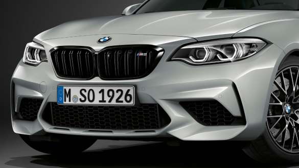M spezifische Frontschürze BMW M2 Competition F87 M spezifische Frontschürze BMW M2 Competition F87 2018 Hockenheim Silber metallic Frontansicht