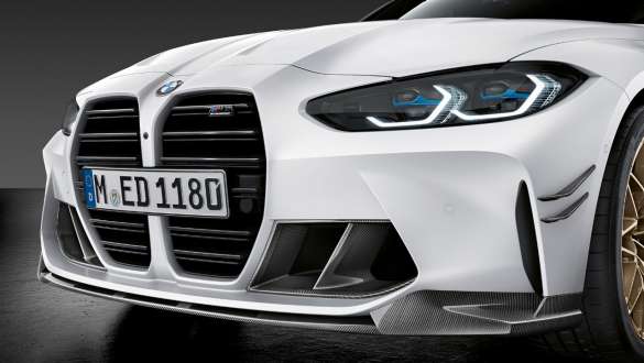 M Performance Frontaufsatz Carbon BMW M3 Limousine G80 2020 BMW M3 Limousine G80 2020 M Performance Frontaufsatz Carbon Nahaufnahme
