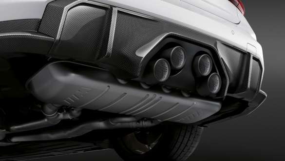 M Performance Schalldämpfersystem Titan BMW M3 Limousine G80 2020 BMW M3 Limousine G80 2020 M Performance Schalldämpfersystem Titan Nahaufnahme