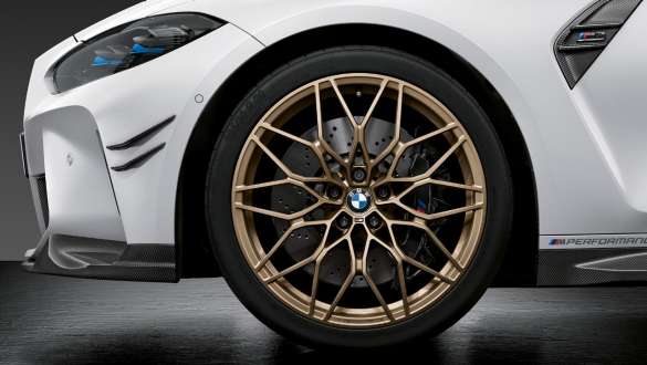 20"/21" M Performance Schmiederad 1000 M Frozen Goldbronze BMW M3 Limousine G80 2020 BMW M3 Limousine G80 2020 BMW M3 20"/21" M Performance Schmiederad 1000 M Frozen Goldbronze Nahaufnahme
