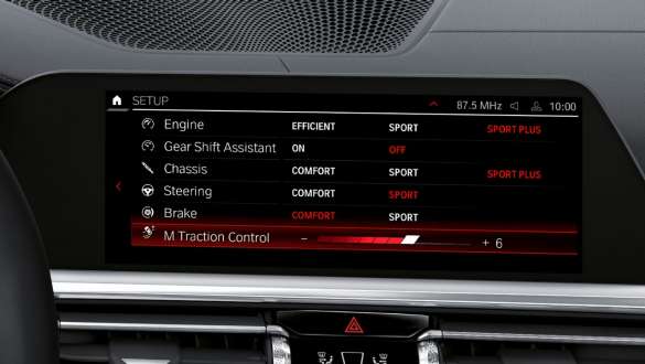 M Setup BMW M3 Limousine G80 2020 BMW M3 Limousine G80 2020 BMW M3 M Setup Control Display Innenraum