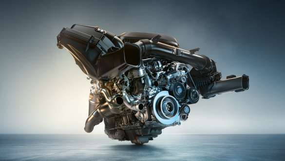 M TwinPower Turbo Reihen-6-Zylinder-Benzinmotor BMW M3 Limousine G80 2020 M3 Limousine G80 2020 BMW M TwinPower Turbo Reihen-6-Zylinder-Benzinmotor Nahaufnahme