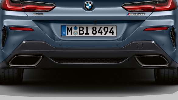 M Sportabgasanlage. BMW M850i xDrive Coupé mit M Sportabgasanlage.