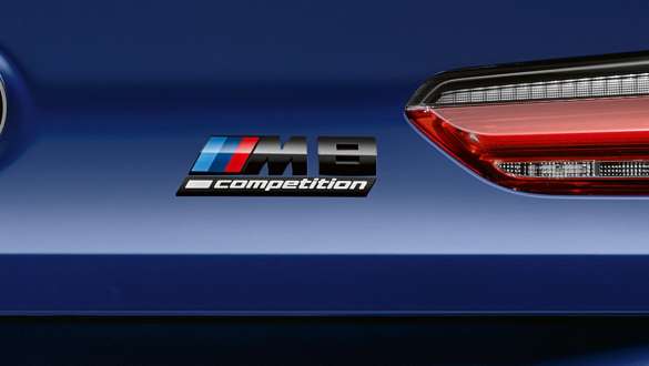 M8 Competition Schriftzug. M8 Competition Schriftzug des BMW M8 Competition Coupé.
