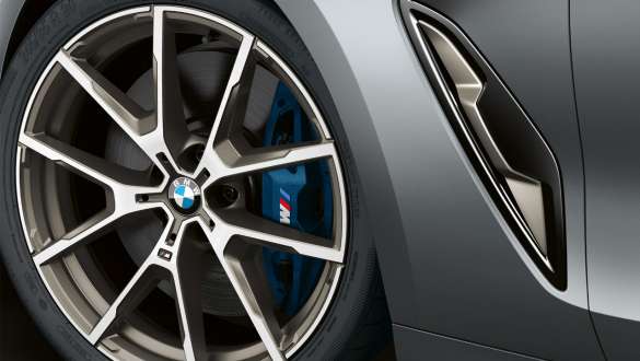 M Sportbremse BMW M850i xDrive Gran Coupé M Sportbremse BMW M850i xDrive Gran Coupé G16 2019 BMW Individual Frozen Bluestone metallic Seitenansicht