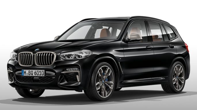 BMW X3 M40i und BMW X3 M40d SUV, Seitenansicht G01. BMW X3 M40i und BMW X3 M40d SUV in Saphierschwarz metallic, Exterieur, Seitenansicht G01.