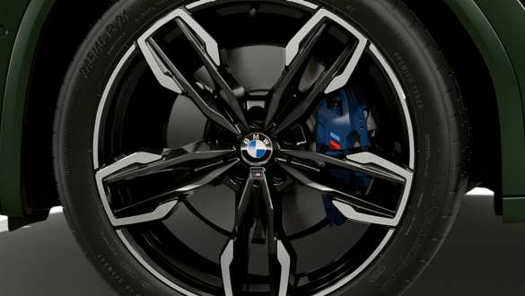 M Sportbremse BMW X3 M40i M40d G01 LCI Facelift 2021 BMW X3 M40i M40d G01 LCI Facelift 2021 Malachitgrün metallic M Sportbremse Nahaufnahme Rad