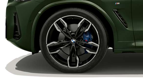 21'' M Leichtmetallräder Doppelspeiche 718 M BMW X3 M40i M40d G01 LCI Facelift 2021 BMW X3 M40i M40d G01 LCI Facelift 2021 Malachitgrün metallic 21'' M Leichtmetallräder Doppelspeiche 718 M