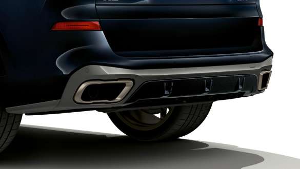 Endrohrblenden und Heckdiffusor BMW X5 M50d G05 Endrohrblenden und Heckdiffusor BMW X5 M50d Carbonschwarz metallic G05 2018 SUV