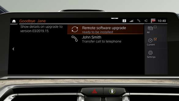 BMW X7 M Automobil mit Remote Software Upgrade G07 2019 BMW X7 M Automobil mit Remote Software Upgrade G07 2019 Control Display