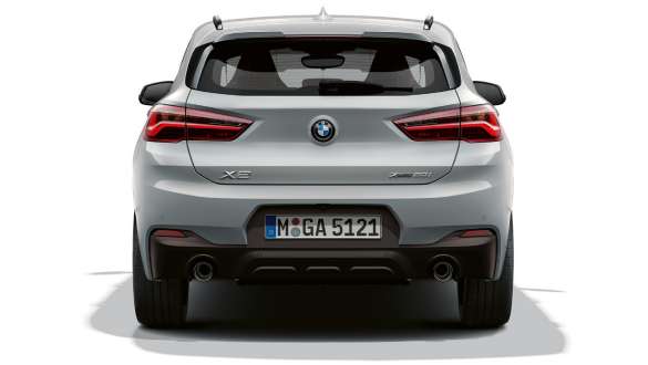 Heckansicht BMW X2 F39 Heckansicht BMW X2 2020 F39 Brooklyn Grau