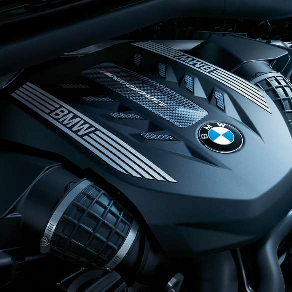 BMW X6 Motors. G06 Nahaufnahme des BMW X6 Motors. G06