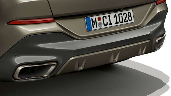 M Sport exhaust system BMW X6 G06 2019 M Sportabgasanlage BMW X6 G06 2019 Nahaufnahme