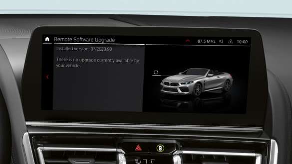 Remote Software Upgrade de la BMW Série 8 Cabrio M F91 LCI restylage 2022 BMW Série 8 Cabrio M91 LCI restylage 2022 Remote Software Upgrade Control Display