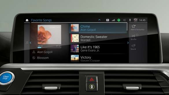 Connected Music (y compris Spotify) BMW iX3 SUV électrique G08 Connected Music (y compris Spotify) BMW iX3 SUV électrique G08 2020, Control Display et habitacle