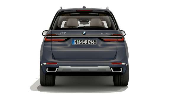 BMW X7 G07 LCI Design Pure Excellence Sparkling Copper Grey métallisé – vue arrière BMW X7 G07 LCI Design Pure Excellence Sparkling Copper Grey métallisé – vue arrière