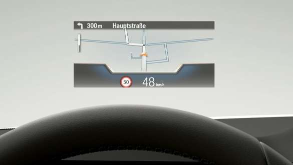 Affichage tête haute de la BMW X7 G07 LCI BMW Head-Up Display – affichage sur le pare-brise de la BMW X7 G07 LCI