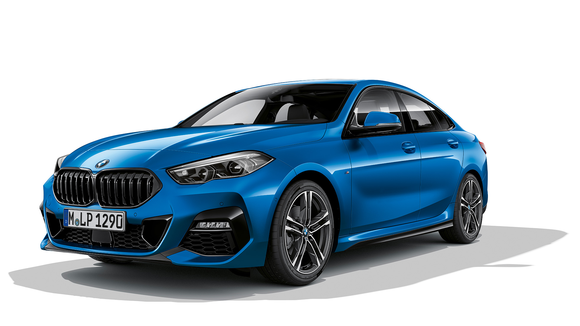 M Leichtmetallräder BMW 2er Gran Coupé Modell M Sport F44 M Leichtmetallräder BMW 2er Gran Coupé Modell M Sport Misano Blau metallic F44 Dreiviertel-Frontansicht