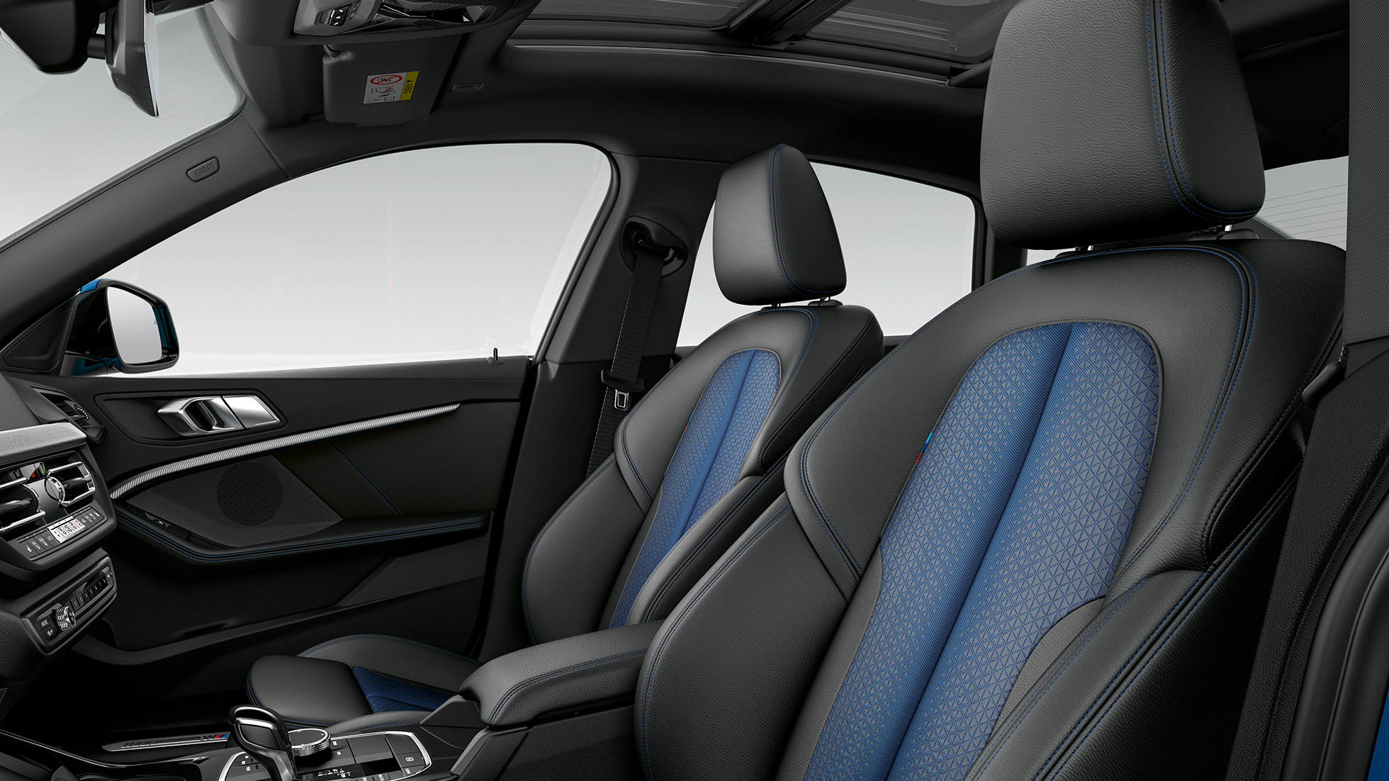 Sportsitze in 'Trigon' Sensatec Schwarz BMW 2er Gran Coupé Modell M Sport F44 Sportsitze in 'Trigon' Sensatec Schwarz BMW 2er Gran Coupé Modell M Sport F44 Interieur