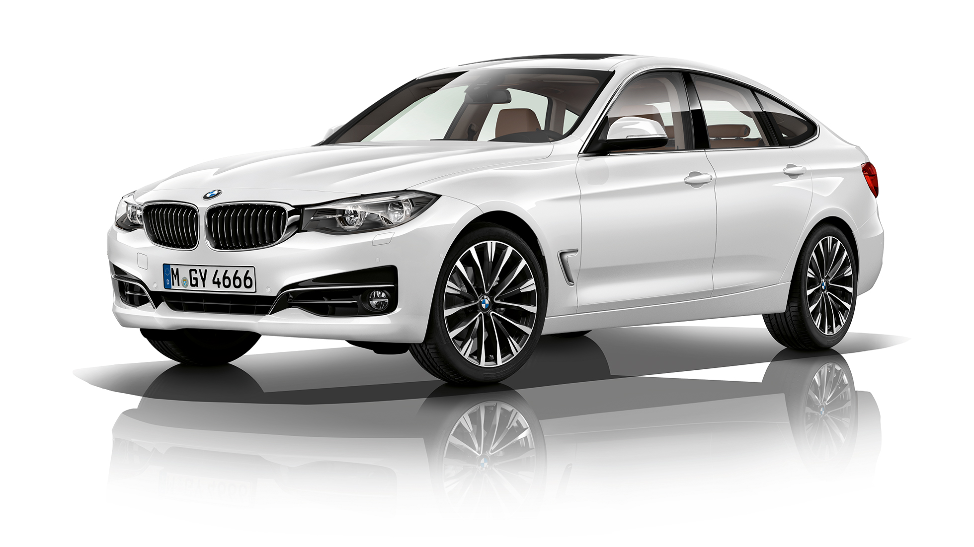 BMW Série 3 Gran Turismo, Modèle Luxury, vue de trois quarts face BMW Série 3 Gran Turismo, Modèle Luxury, vue de trois quarts face