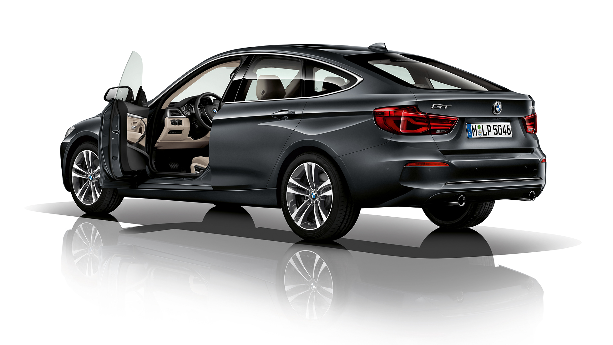 BMW Série 3 Gran Turismo, Modèle Sport, vue de trois quarts de la poupe BMW Série 3 Gran Turismo, Modèle Sport, vue de trois quarts de la poupe