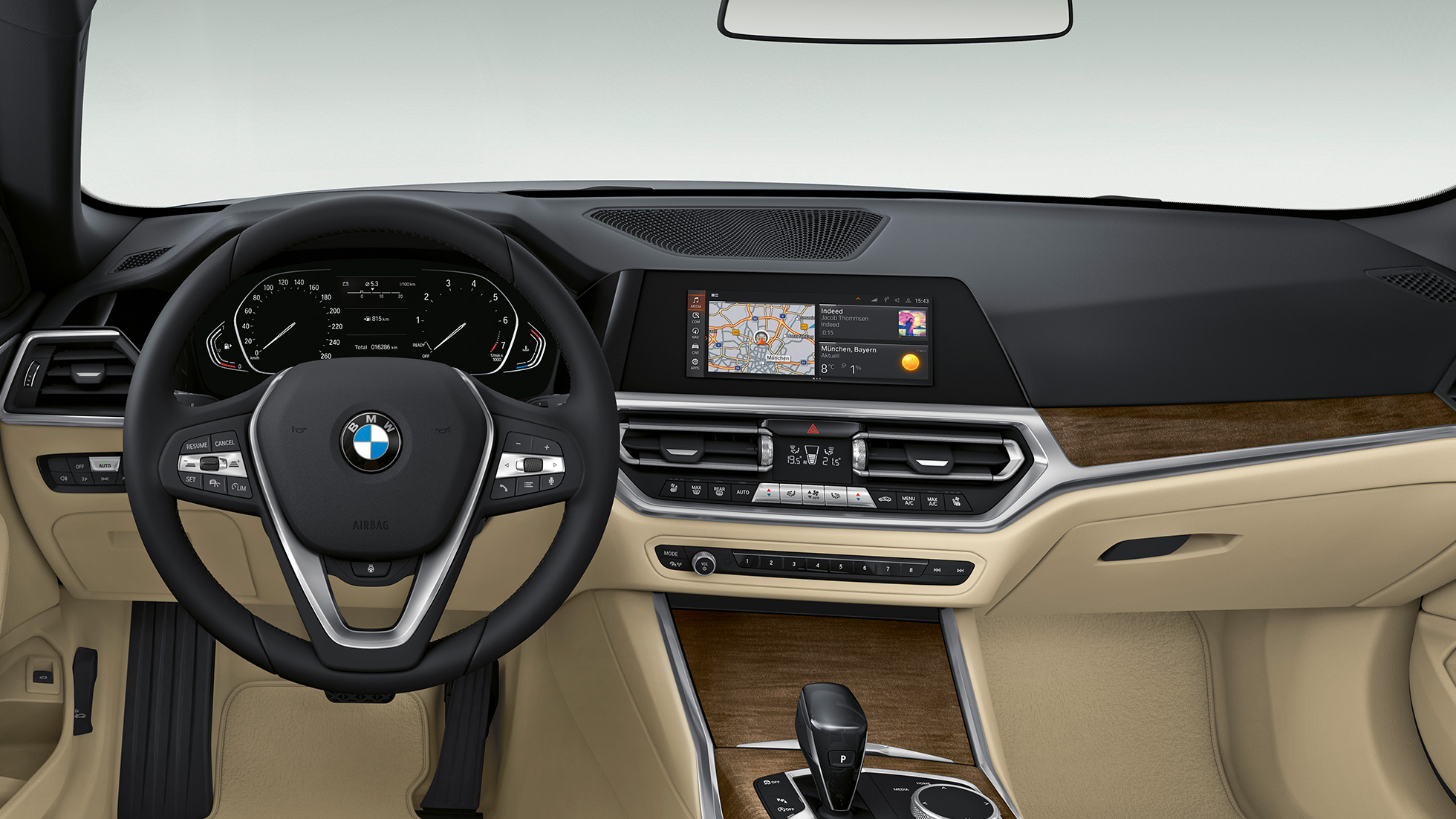 Habitacle de la BMW Série 4 Cabrio équipement de base G23 2020 Habitacle de la BMW Série 4 Cabrio G23 2020, poste de conduite