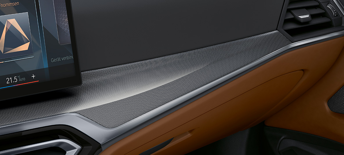 Inserts de décoration BMW Individual en tissu aluminium à haute brillance avec incrustation en Perlglanz Chrom BMW Série 4 Cabrio G23 2020 Individual, habitacle Inserts de décoration BMW Individual en tissu aluminium à haute brillance avec incrustation en Perlglanz Chrom BMW Série 4 Cabrio Individual G23 2020, habitacle
