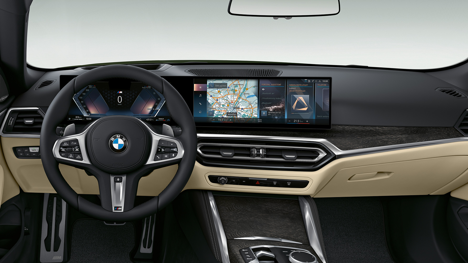 Poste de conduite de la BMW Série 4 Cabrio, Modèle M Sport G23 2020 BMW Série 4 Cabrio G23 2020 Modèle M Sport, habitacle et poste de conduite