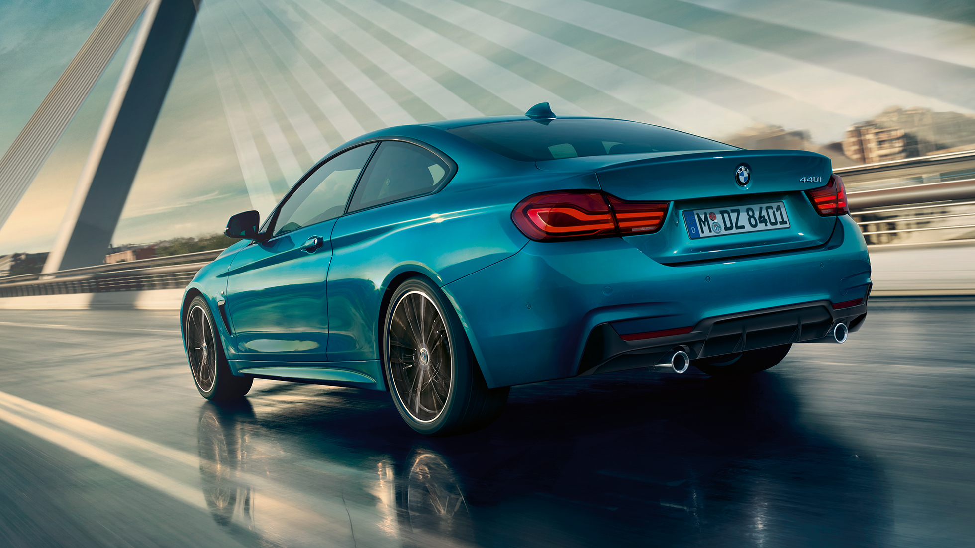 BMW 4er Coupé, Dreiviertel Heckschuss BMW 4er Coupé, Dreiviertel Heckschuss