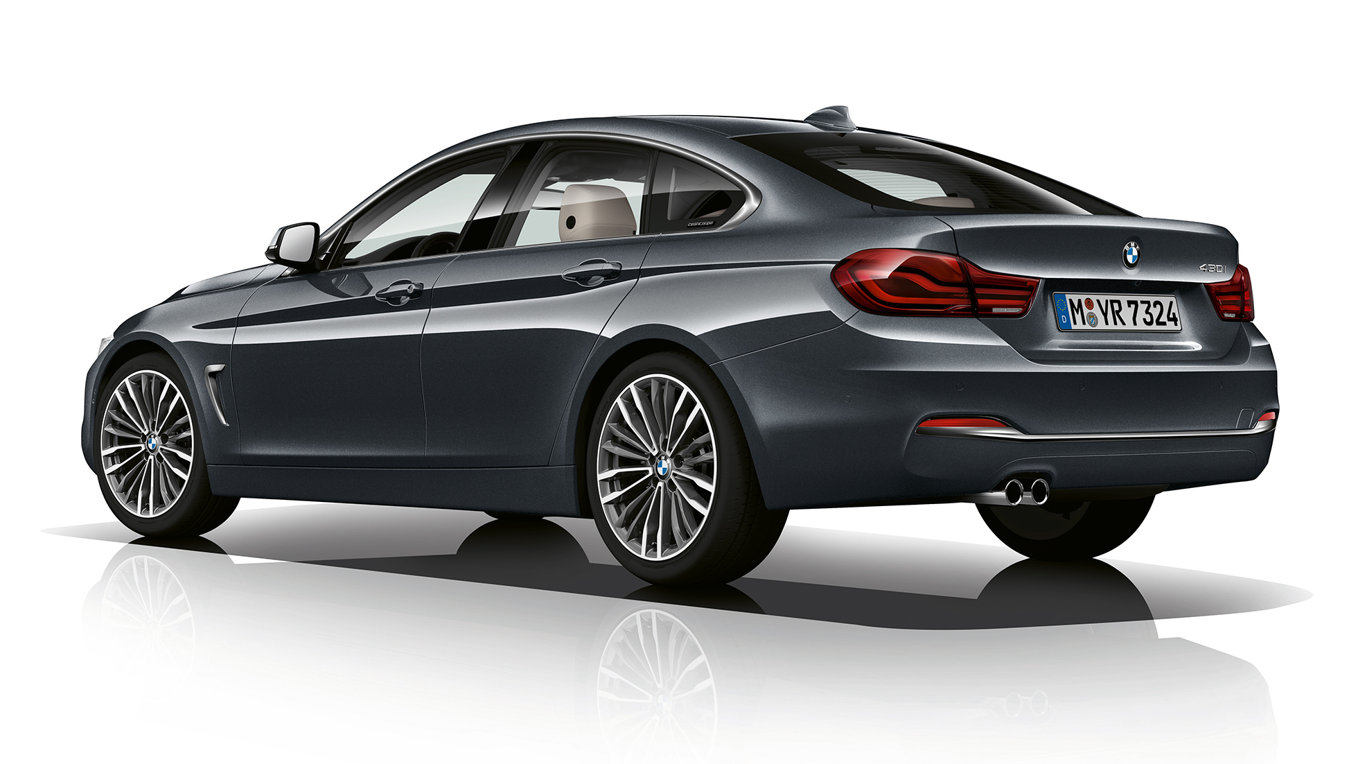 BMW 4er Gran Coupé, Modell Luxury Dreiviertel Heckschuss F36 BMW 4er Gran Coupé, Modell Luxury Dreiviertel Heckschuss F36