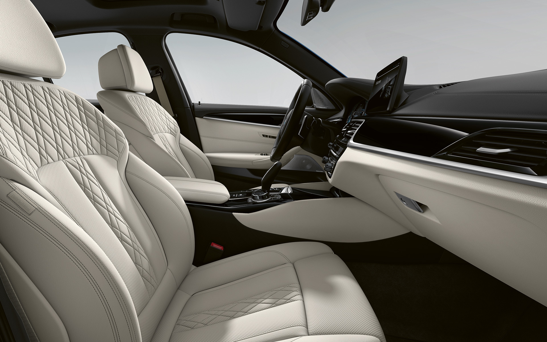 BMW 5er Limousine G30 Facelift 2020 Interieur in BMW Individual Volllederausstattung 'Merino' | Rauchweiß BMW 5er Limousine G30 Facelift 2020 Interieur in BMW Individual Volllederausstattung 'Merino' | Rauchweiß