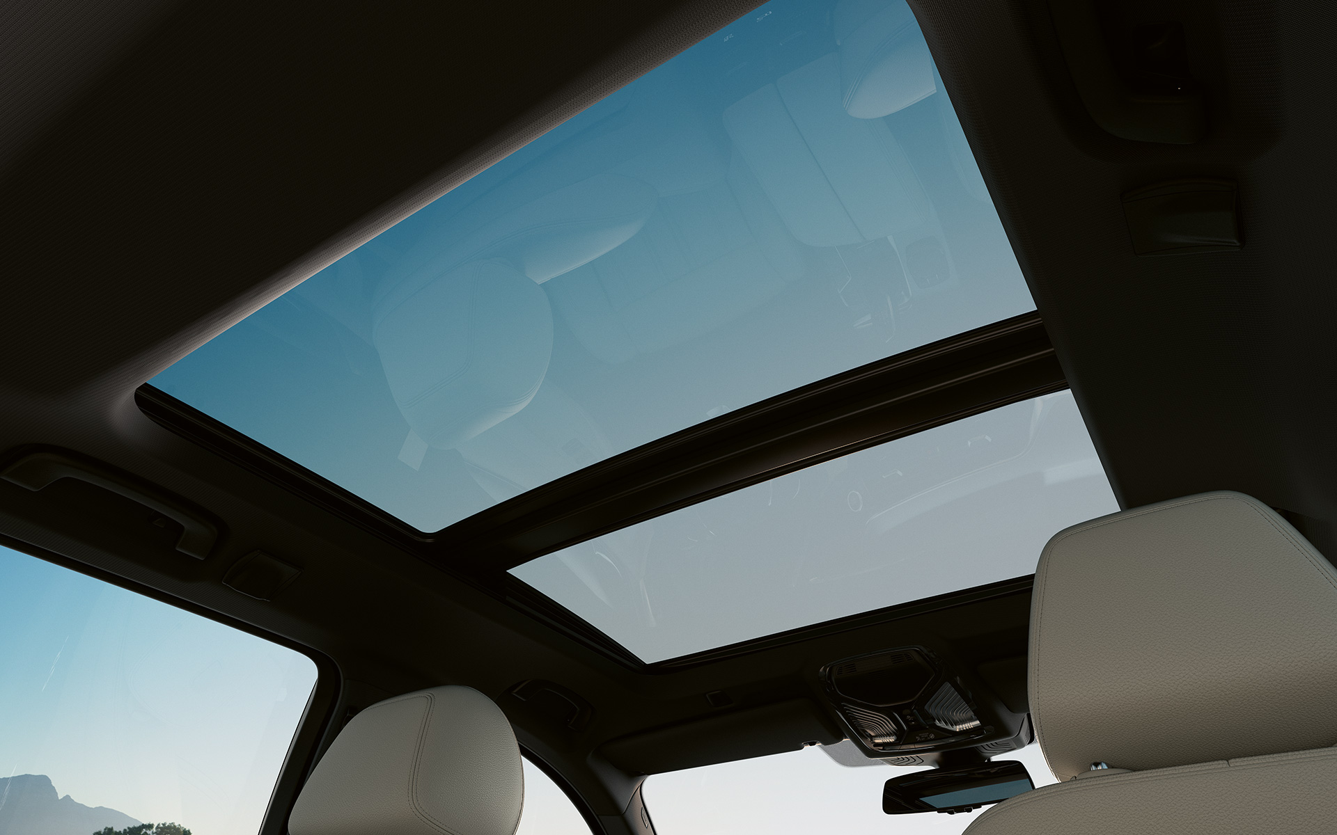 Panorama-Glasdach BMW 5er Touring G31 LCI Panorama-Glasdach geschlossen BMW 5er Touring G31 Facelift 2020 Interieur