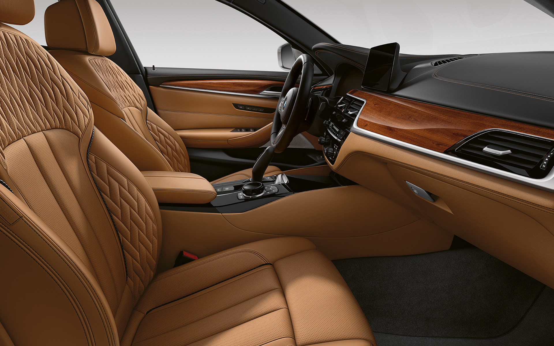 BMW 5er Touring G31 LCI Interieur in BMW Individual Volllederausstattung 'Merino' | Rauchweiß BMW 5er Touring G31 Facelift 2020 Interieur in BMW Individual Volllederausstattung 'Merino' | Rauchweiß