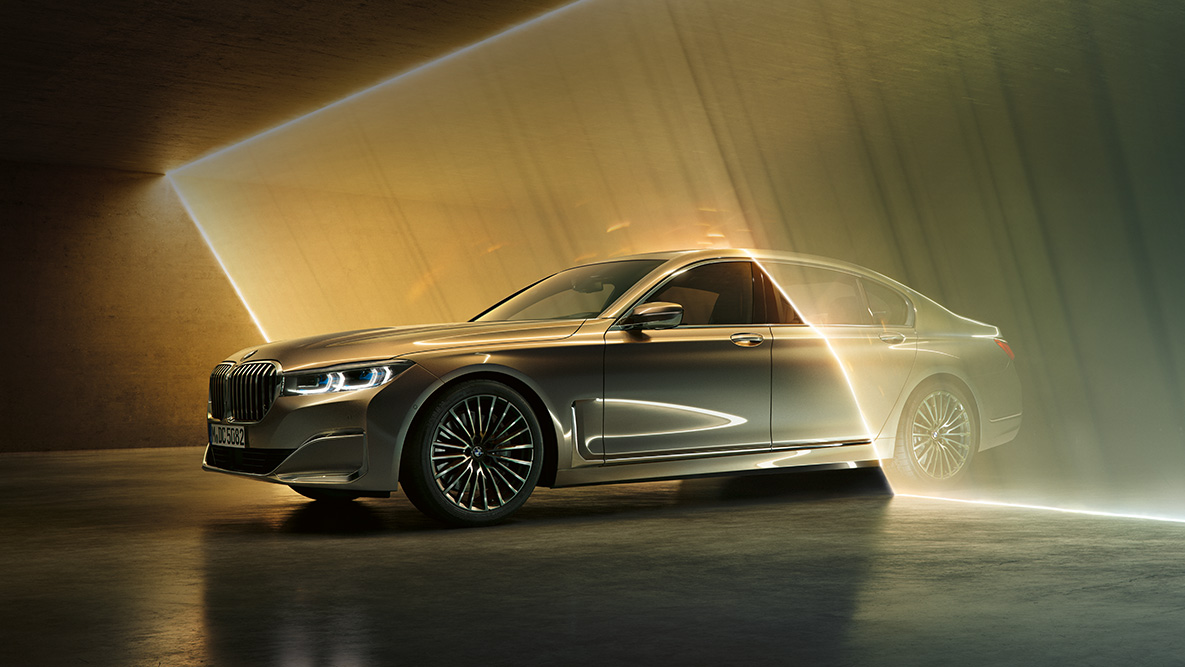 BMW 7er Lichtinszenierung Heck G11 BMW 7er: Lichtinszenierung am Heck, Nahaufnahme G11