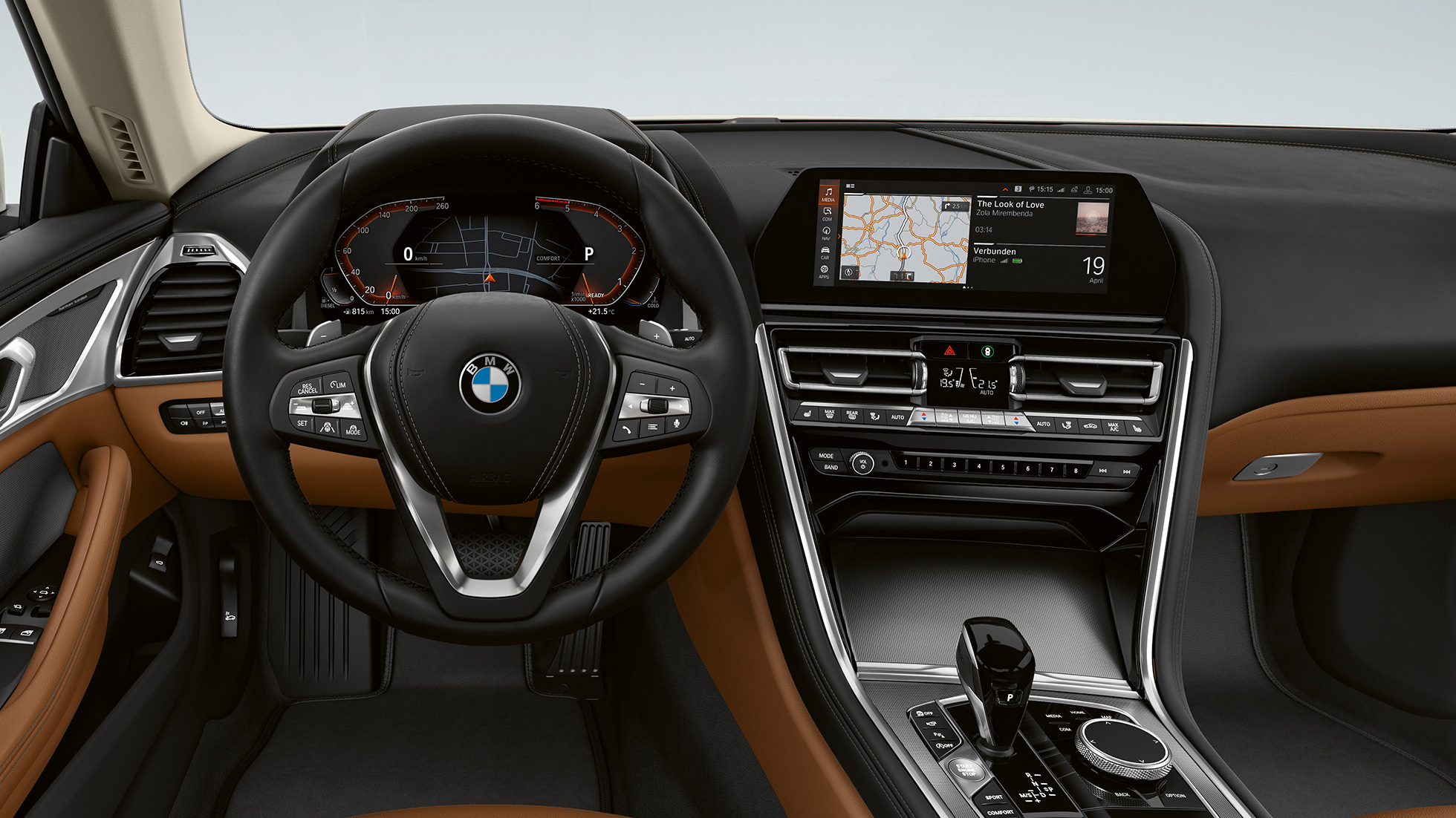 Interieurleisten Aluminium 'Mesheffect' dunkel G15. BMW 8er Coupé, Cockpit, Interieurleisten Aluminium 'Mesheffect' dunkel G15.
