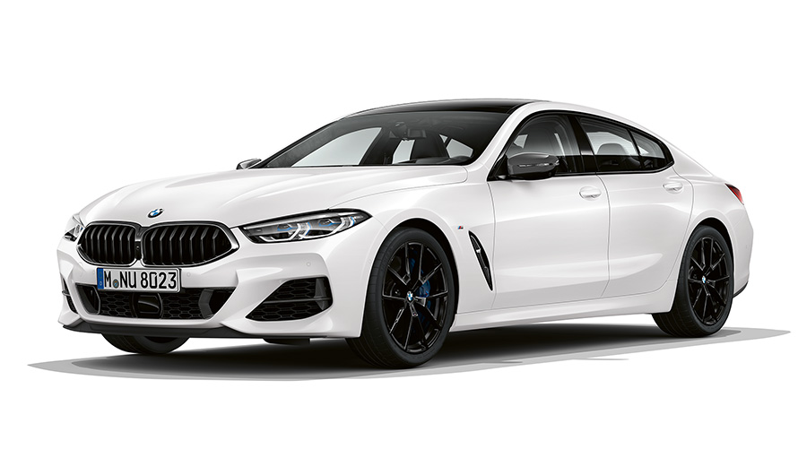 BMW Série 8 Gran Coupé, Pure Contrast vue de trois quarts avant G16