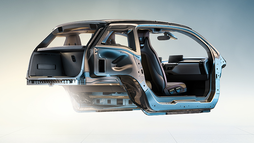 BMW i3 architecture légère : La carrosserie innovante de la BMW i3 architecture légère en carbone
