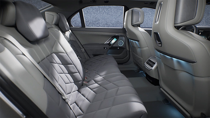 BMW i7 Berline G70 Private Lounge vidéo BMW i7 Berline G70 Private Lounge aux places arrière en vidéo