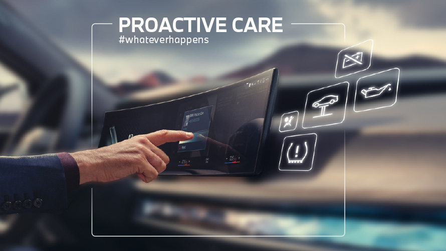 BMW i7 Berline G70 BMW Service Proactive Care BMW i7 Berline G70 vue de face avec modèle