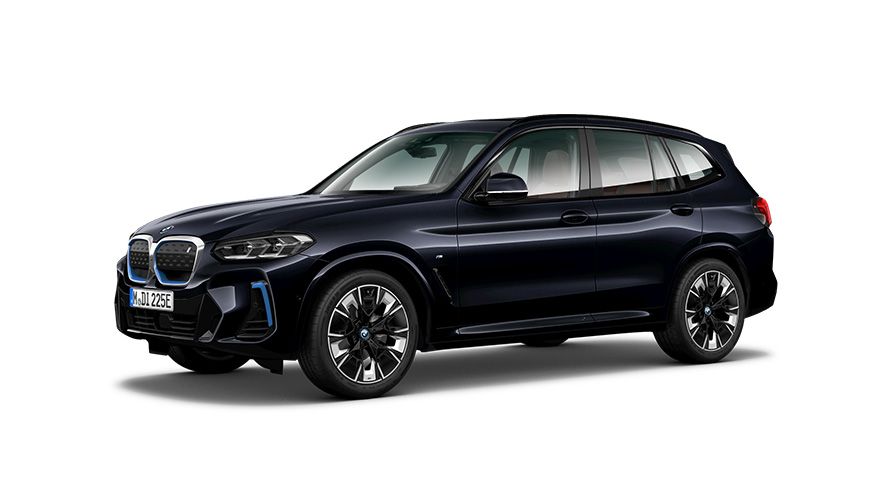 Modèles BMW i BMW iX3 G08 vue de trois quarts de profil Modèles BMW i BMW iX3 G08 vue de trois quarts de profil