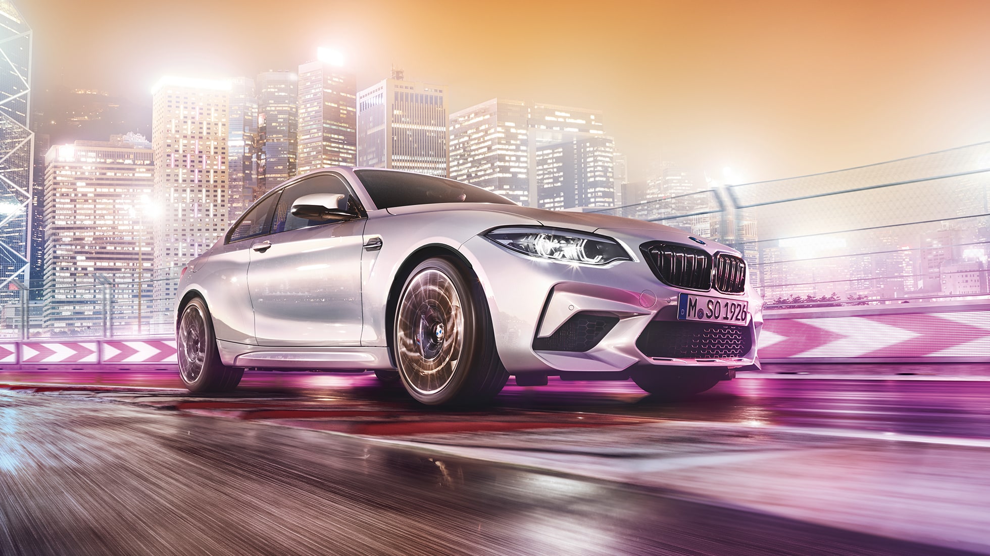 Frontdesign BMW M2 Competition F87 Frontdesign BMW M2 Competition F87 2018 Hockenheim Silber metallic Dreiviertel-Frontansicht