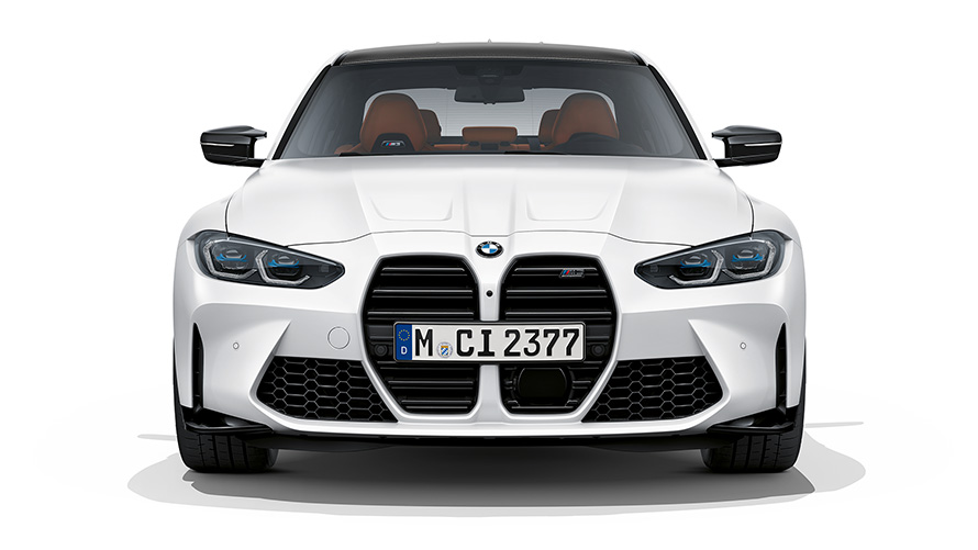 BMW M3 Competition G80 2020 Frozen Brilliant White metallic, vue avant