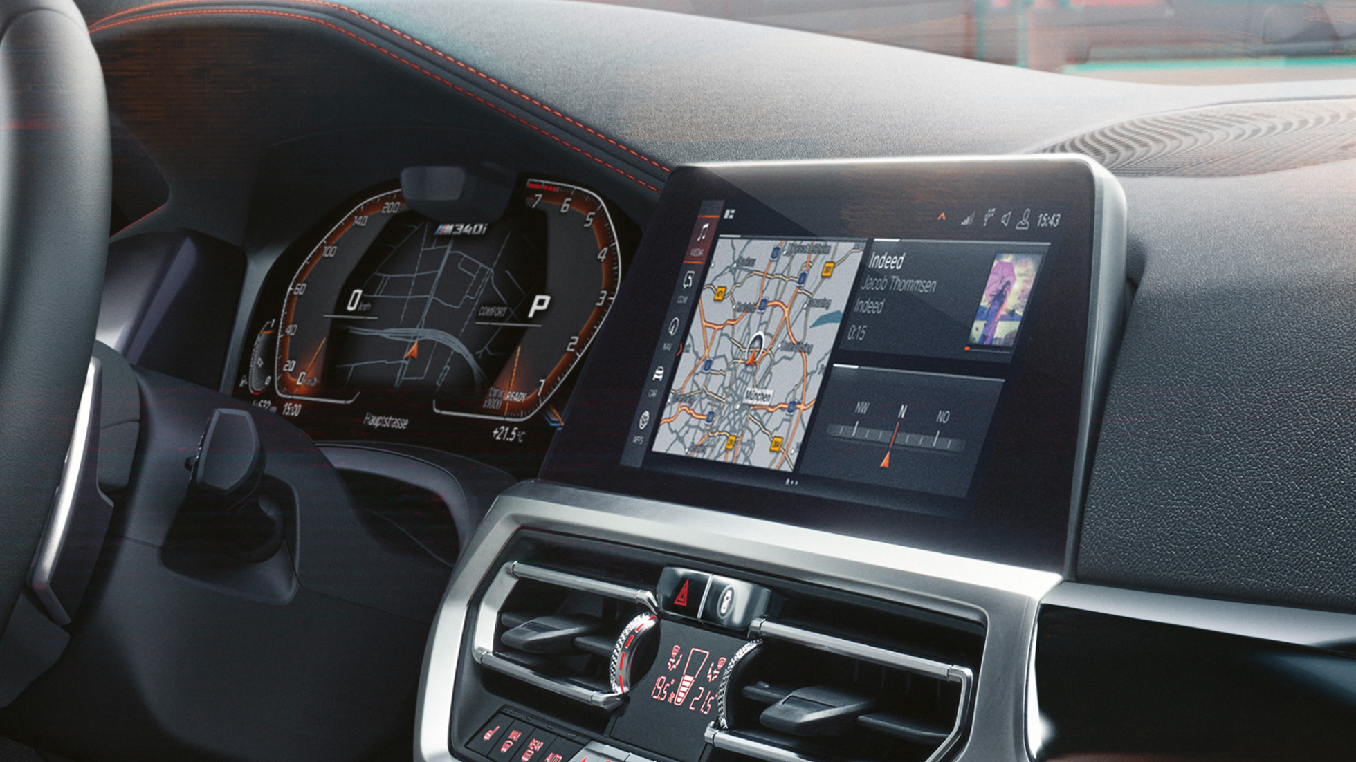 Design du poste de conduite BMW M340i xDrive Touring, design du poste de conduite