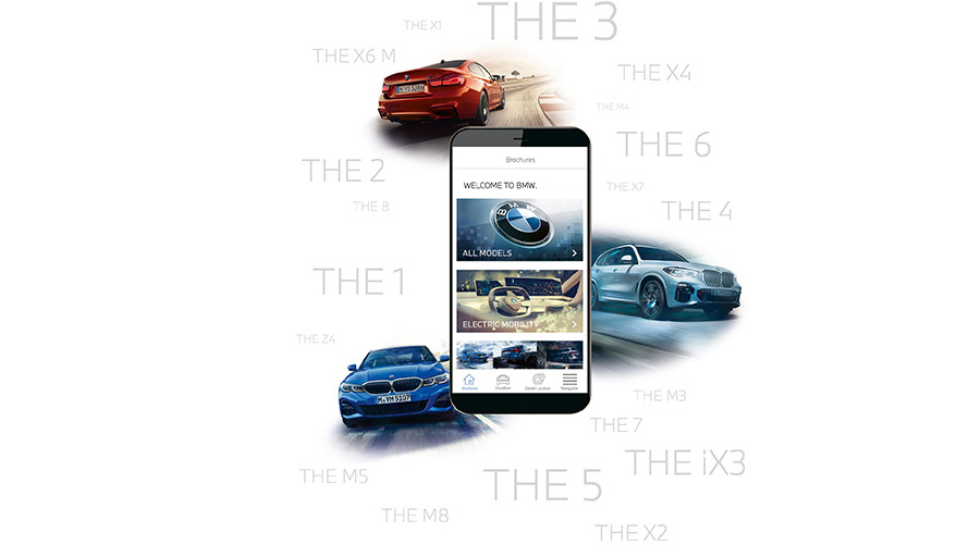BMW Kataloge App BMW Kataloge App auf dem Smartphone