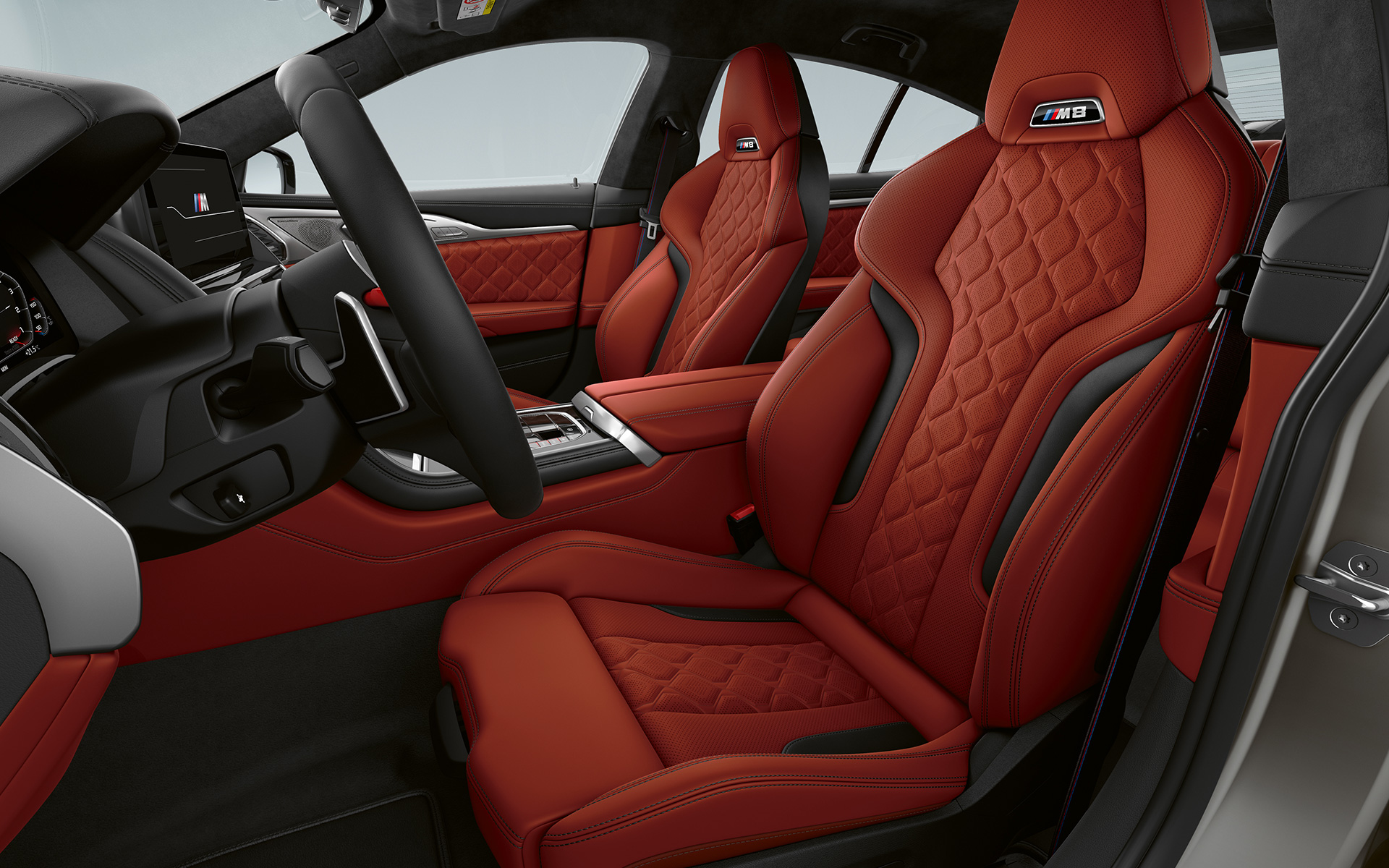 Habitacle sièges M sport BMW M8 Gran Coupé F93 LCI restylage 2022 BMW M8 Gran Coupé F93 LCI restylage 2022 habitacle sièges M sport